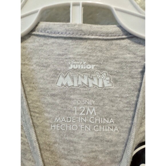 Disney junior Minnie girls glow in the dark gray and orange outfit size 12mo - Picture 3 of 4
